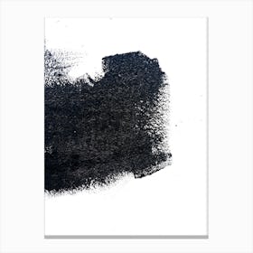 Black Ink On White Background. Abstract black paint background. Canvas Print