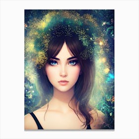 Girl In The Forest Canvas Print