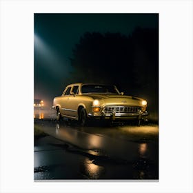 Old Car At Night 2 Canvas Print