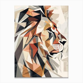 Geometric Lion Canvas Print