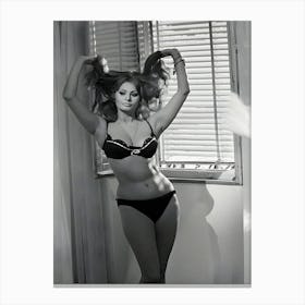 Sophia Loren Undressing Canvas Print