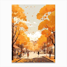 Canberra In Autumn Fall Travel Art 2 Canvas Print