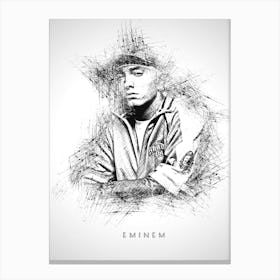 Eminem Rapper Sketch Canvas Print
