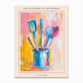 Kitsch Kitchen Utensils Painting 2 Poster Canvas Print