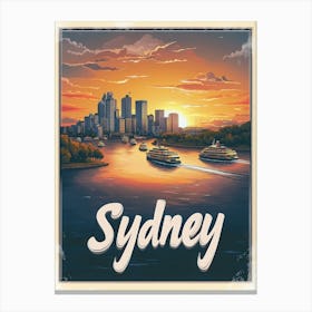 Aihrgdesign A Mid Century Modern Travel Poster For Sydney Sho 1a4e50f4 E68e 4017 A5ab 0dca3a7be398 0 Canvas Print