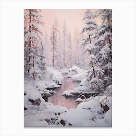 Dreamy Winter Painting Oulanka National Park Finland 1 Canvas Print