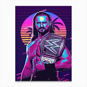 Drew Mcintyre 80s Retro Canvas Print