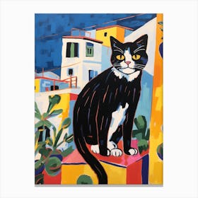 Painting Of A Cat In Sousse Tunisia 1 Canvas Print