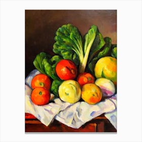 Bok Choy Cezanne Style vegetable Canvas Print