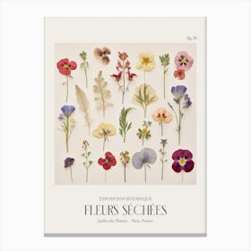 Fleurs Sechees, Dried Flowers Exhibition Poster 30 Canvas Print
