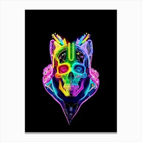 Neon Skull 37 Canvas Print