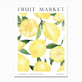 Lemon Fruit Market Canvas Print