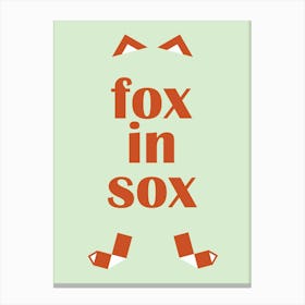 Fox In Sox Canvas Print