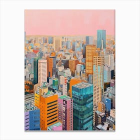 Tokyo Kitsch Cityscape 3 Canvas Print