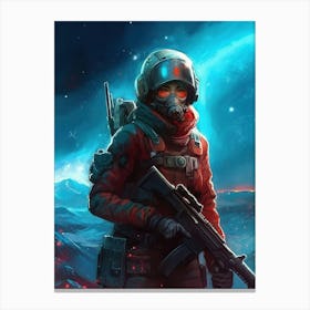 Soldier In Space 2 Canvas Print