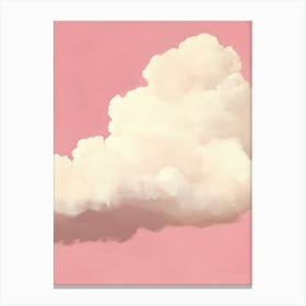 Cloud Wall Art Painting Pink Sky Print Detail A Canvas Print