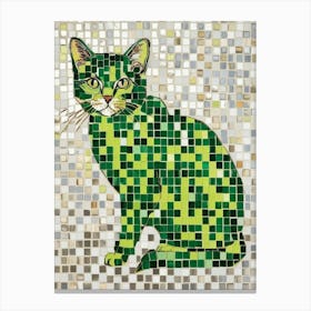 Mosaic Cat 11 Canvas Print