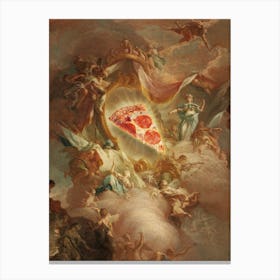 The Holy Pizza Canvas Print