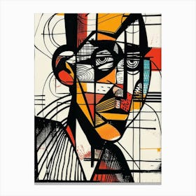 Abstract Portrait Of A Man Style Abstract Canvas Print