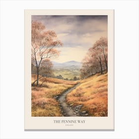 The Pennine Way England Uk Trail Poster Canvas Print