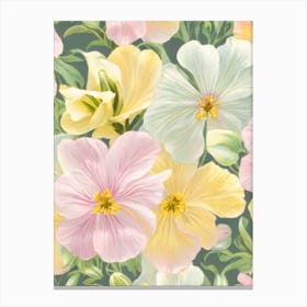 Snapdragons Pastel Floral 1 Flower Canvas Print