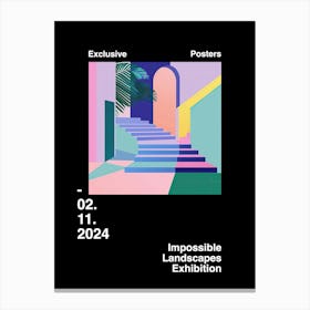 Impossible Landscapes Exhibition Archive Poster 3 Canvas Print