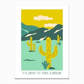 On A Break Canvas Print