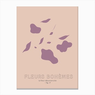 Fleur Bohemes Boho Flowers Lilac Canvas Print