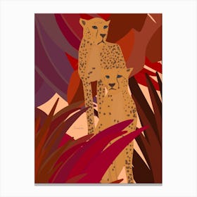 Cheetahs In The Jungle Canvas Print