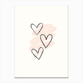 Heart Splatter Canvas Print