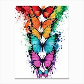 Rainbow Butterflies Canvas Print