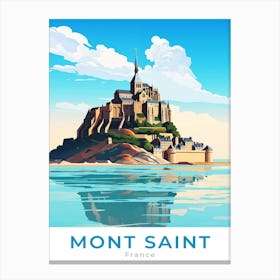 France Mont Saint Travel Canvas Print