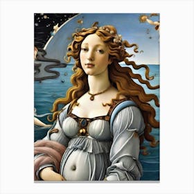 Study Of Birth Of Venus Canvas Print