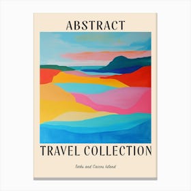 Abstract Travel Collection Poster Turks And Caicos Island 2 Canvas Print