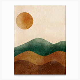 Watercolor Landscape Painting 1 Canvas Print