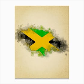 Jamaica Flag Vintage Canvas Print