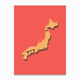 Japan Map Canvas Print