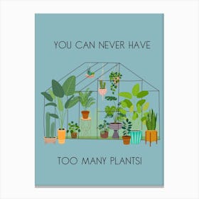 Too Many Plants Illustration Canvas Print