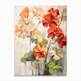 Fall Flower Painting Geranium 4 Canvas Print