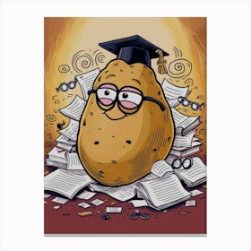 Potato Graduate 3 Canvas Print