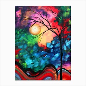 Abstract Tree Painting Canvas Print