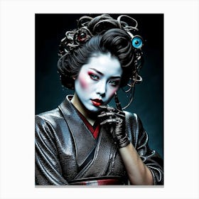 Strong Geisha Woman Canvas Print