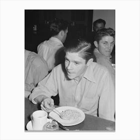 Untitled Photo, Possibly Related To Workmen At Shasta Dam Eating Dinner At The Commissary Shasta County 1 Canvas Print