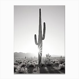 Arizona, Usa, Black And White Analogue Photograph 2 Canvas Print