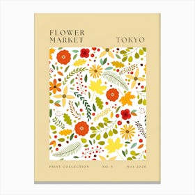 Flower Market Tokyo Canvas Print