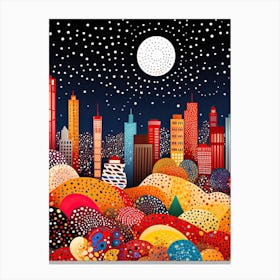 Istanbul, Illustration In The Style Of Pop Art 2 Canvas Print