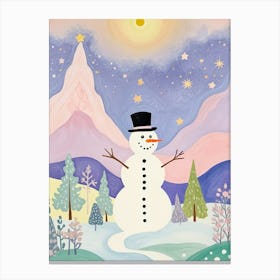 Happy Snowman Canvas Print