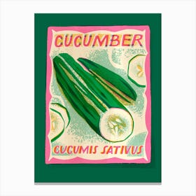 Cucumber Seed Packet Canvas Print
