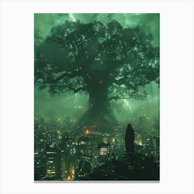 Whimsical Tree In The City 12 Canvas Print