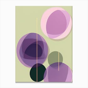 Simple abstract Movement Art For Wall Decor, Pleasing tones of purple green, 1258 Canvas Print